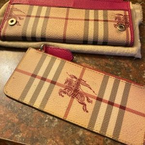 Authentic Burberry Haymarket Continental wallet